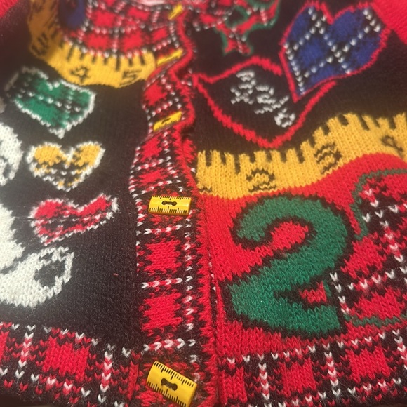 Cute Retro, Vintage Ruler School Class Sweater. Buttons are Rulers. Size 5-6 - Picture 4 of 6